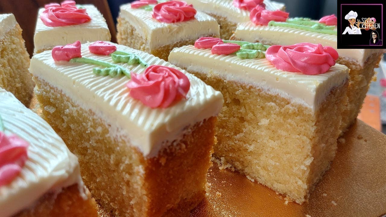 Butter cake and Butter icing.