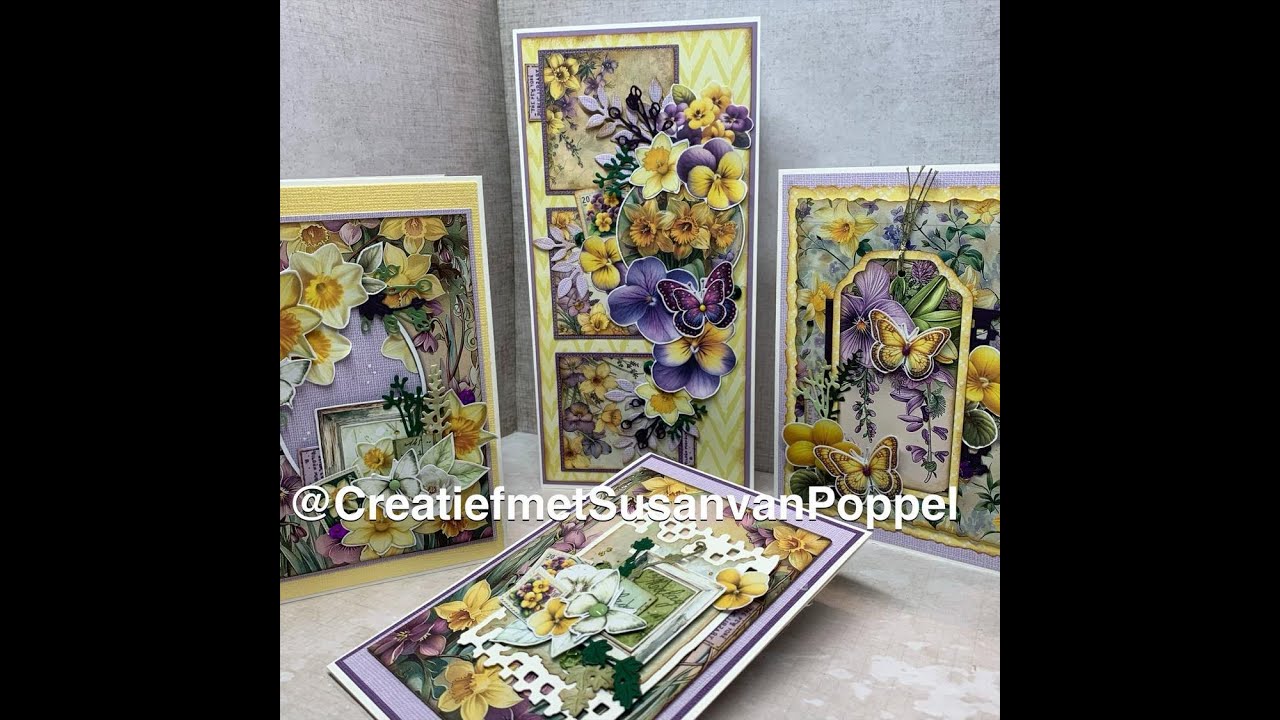 Kaarten met all in one craftbook; Daffodils and Violets (23 febr 2025)