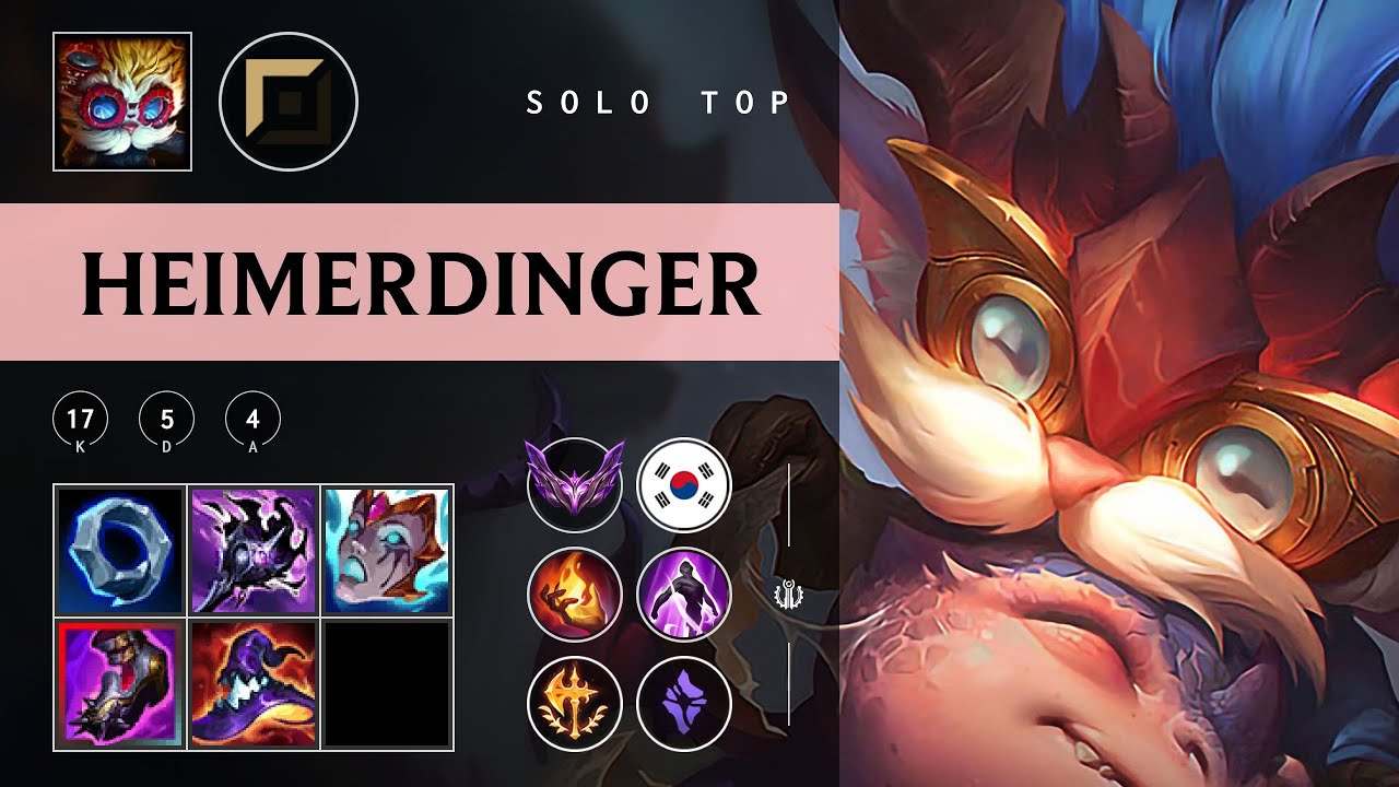 Heimerdinger Top vs Zaahen &mdash; патч KR Master 25.23