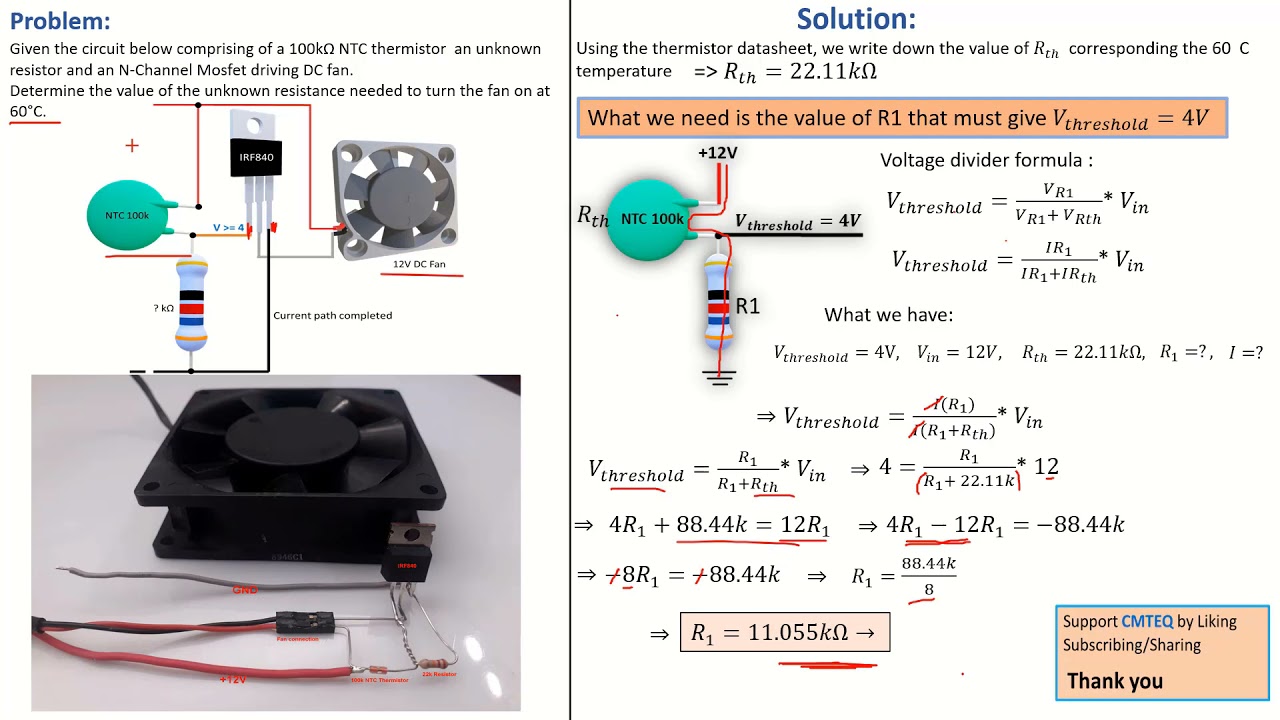 Thermistor MOSFET Fan controller (How to specify the turn ON Temperature) - Part 4