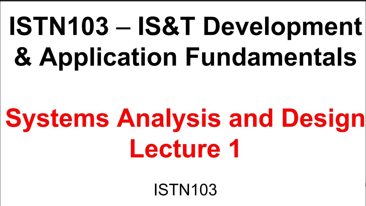 System Analysis And Design | Eps 1