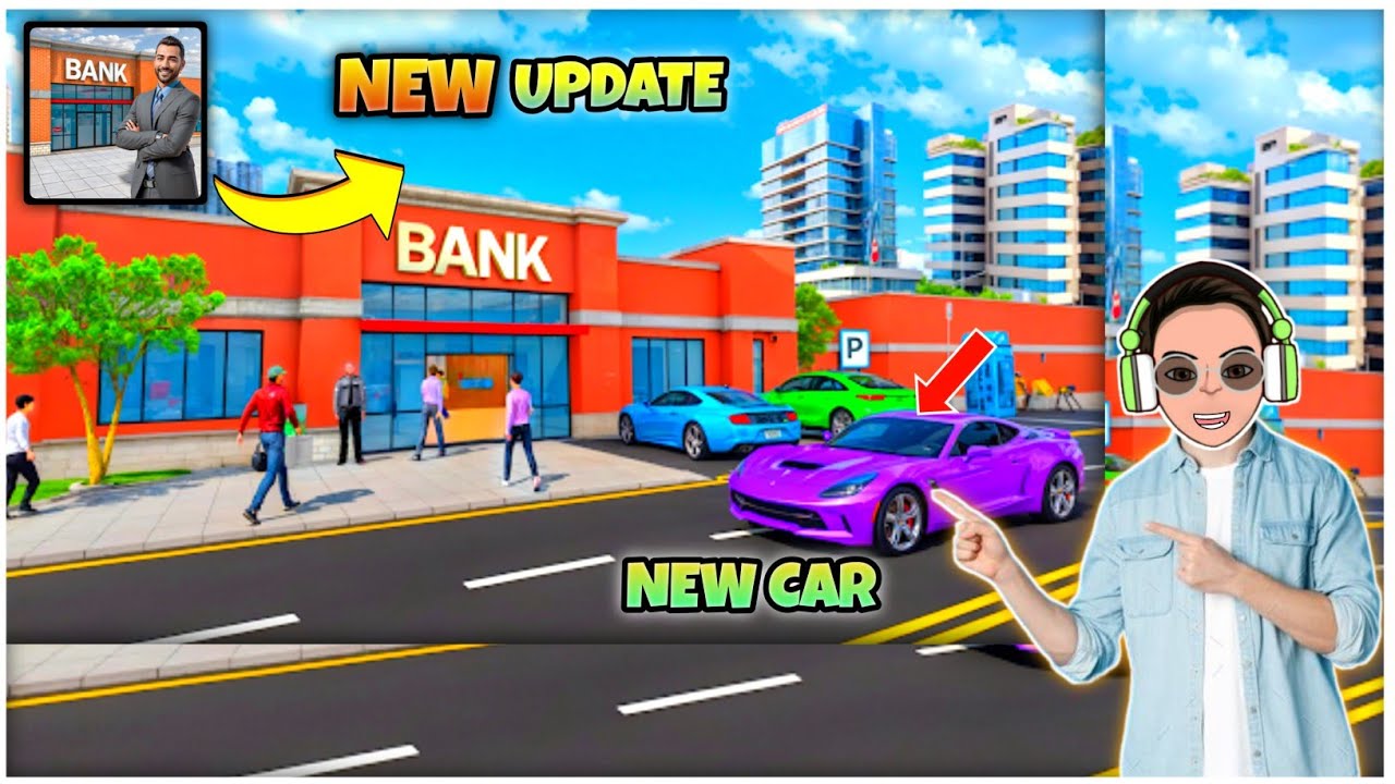 Idle Bank Simulator Update – New Car Purchase, Security Room & Auto Cleaner | Hindi Gameplay
