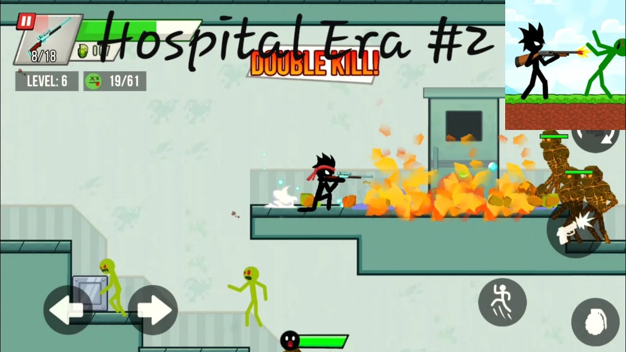 Stickman vs zombies(Hospital era-2)level 6-7
