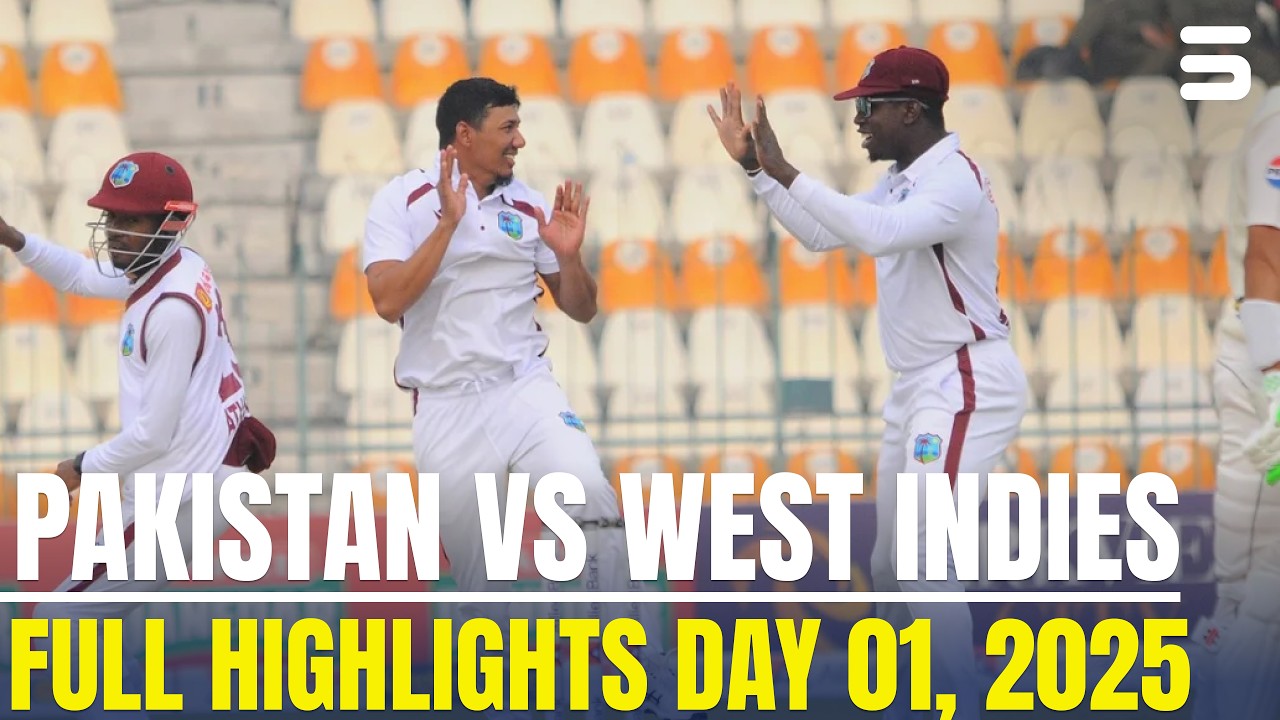 Full Highlights | Pakistan vs West Indies | Day 01 | 1st Test 2025 | MR1K