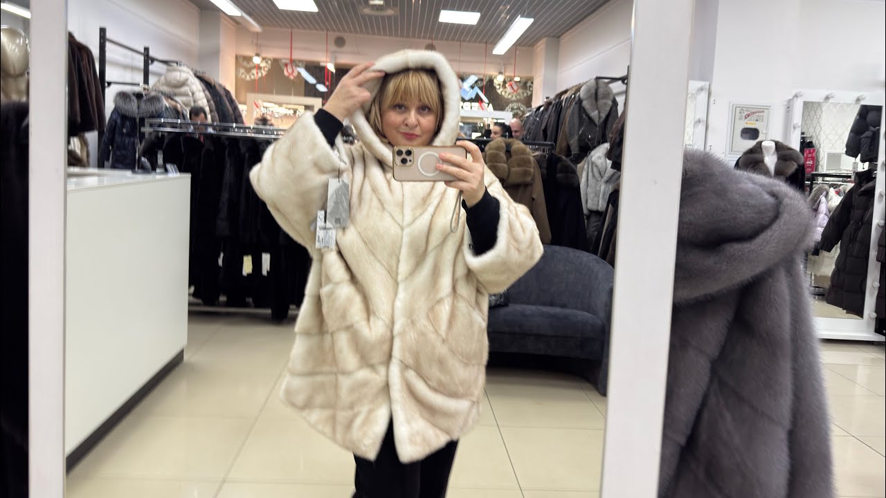ДНЕПР‼️НОВАЯ НОРКОВАЯ ШУБА‼️»PORTO»В КАРАВАНЕ ПРИМЕРКА‼️