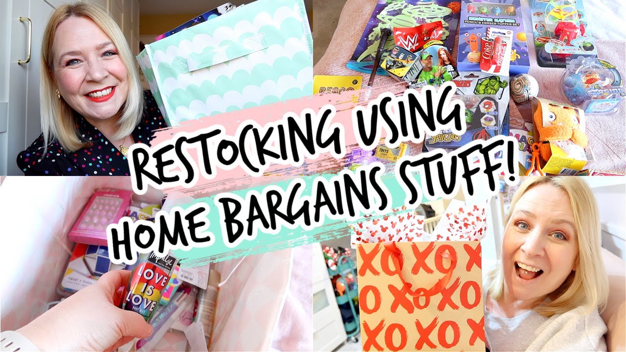 HOME BARGAINS HAUL! RESTOCKING KID'S REWARD BOXES & PACKING VALENTINE'S GIFT BAGS! ❤️