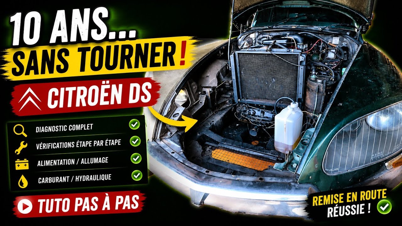 ⏳10 ans sans tourner! ➡️Comment remettre en route après une longue immobilisation?⚙️✅