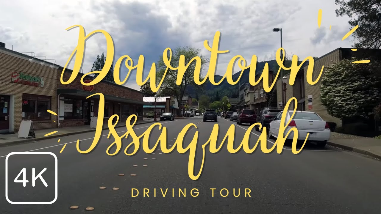【4K Ultra HD】 Drive Around Downtown Issaquah WA Washington USA, Costco Headquarters 2021