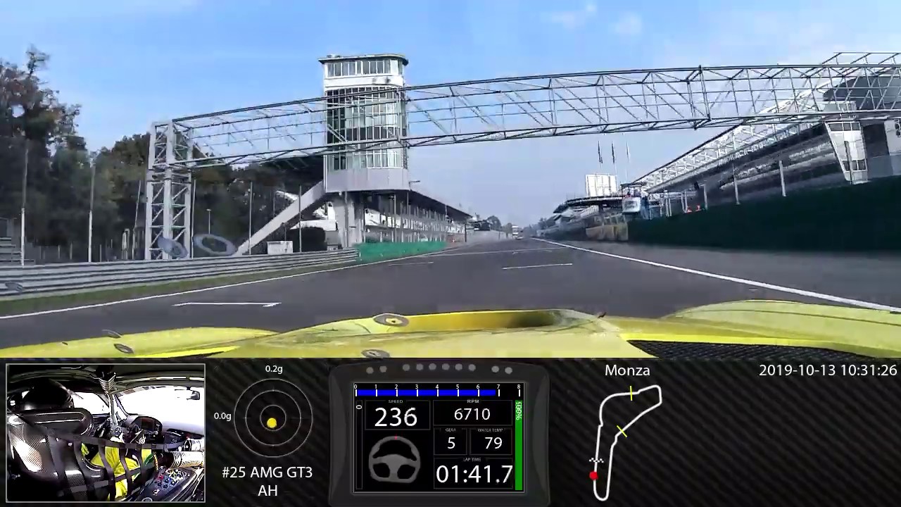 GT3 Monza Onboard Fast Lap 1:46,86 Mercedes AMG GT3, HTP-Mannfilter, GT Open, Driver Martin Konrad