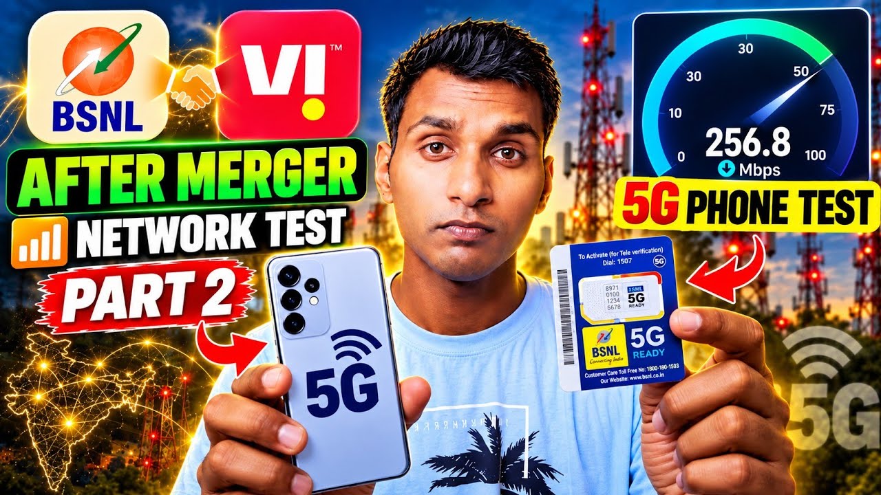 BSNL 5G Speed Test 📶 5G Phone After Vi Network Sharing! Real Usage Review 🔥 Part 2