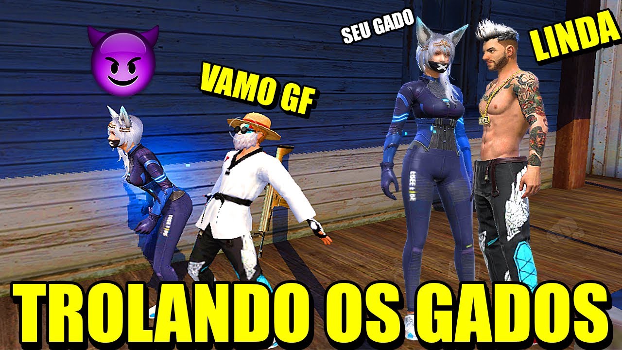 TROLANDO OS GADOS NA ILHA DE TREINO, FINGINDO SER MULHER NO FREE FIRE