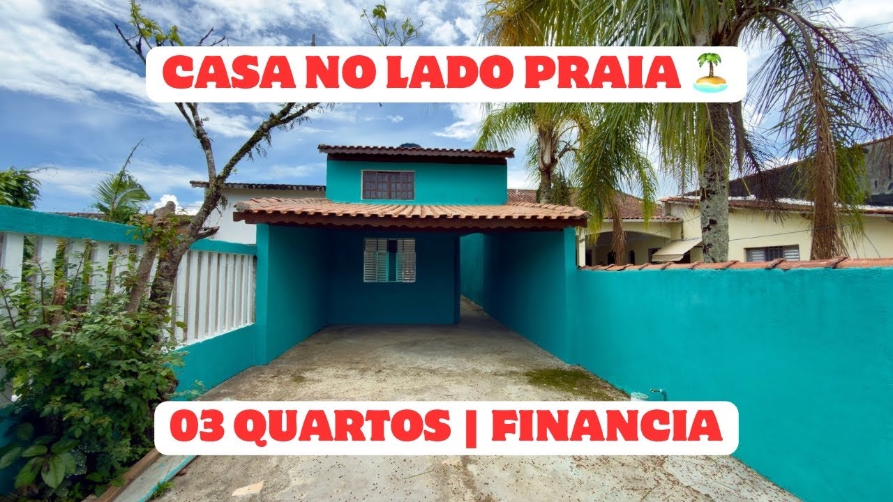 A CASA MAIS BARATA COM 03 QUARTOS PARA FINANCIAMENTO BANCÁRIO EM ITANHAÉM/SP