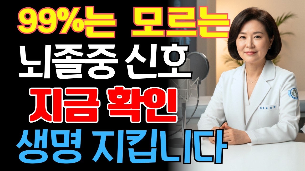 99%는 모르는 뇌졸중 전에 나타나는 신호 | 건강 | 뇌 | 예방 | 혈관 | 오디오북 |