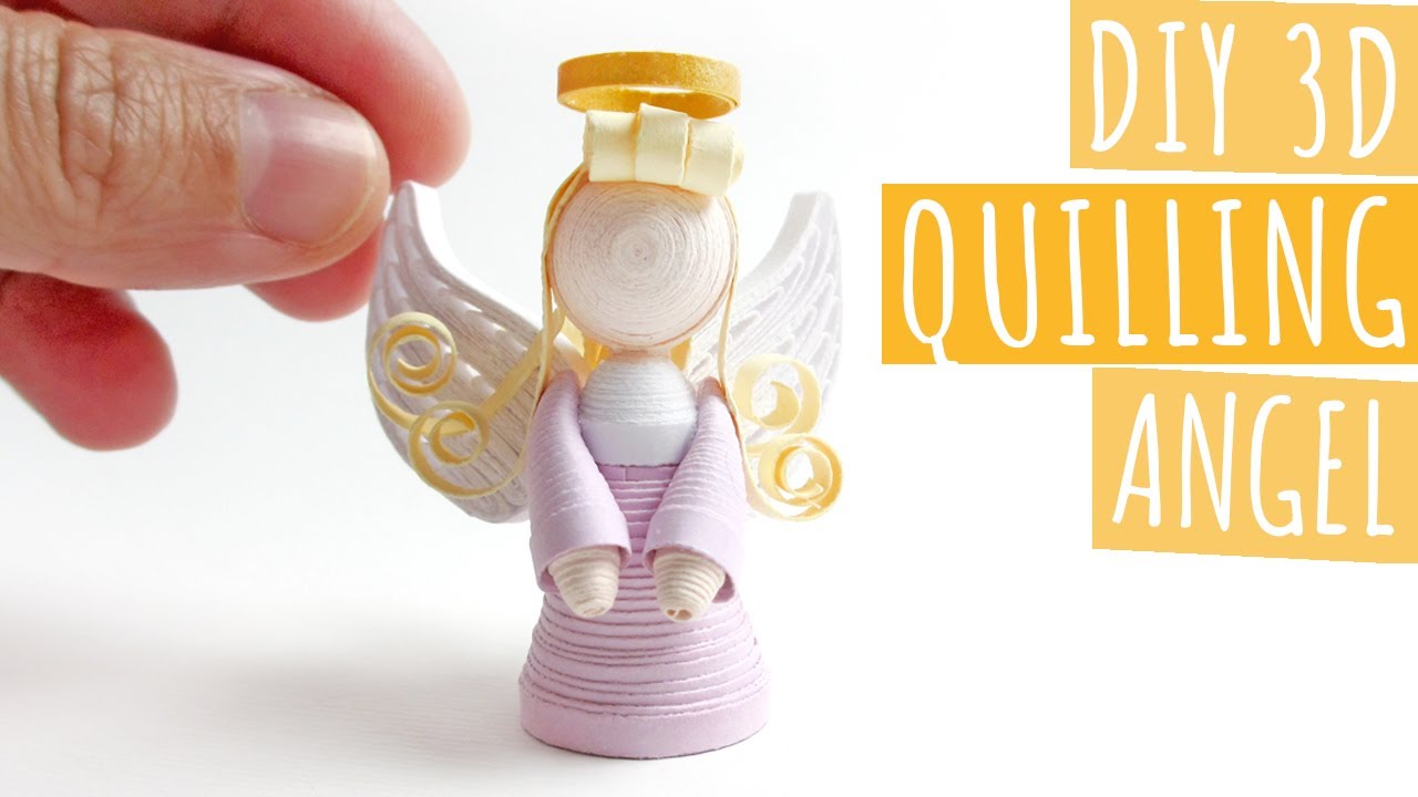 DIY 3D Quilling Angel 😇 ☃️🎄🎅 | Christmas Crafts | 3D Quilling Paper Doll
