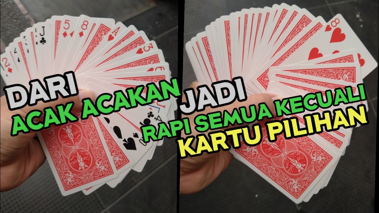 SALAH SATU TRIK SULAP KARTU MUSTAHIL !! DARI ACAK ACAKAN LANGSUNG JADI RAPI