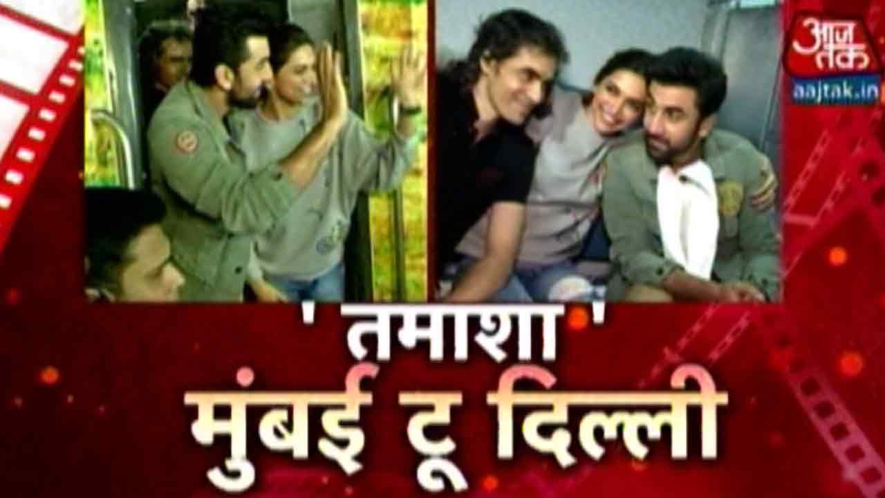 ‘Tamasha’ Stars Deepika & Ranbir On A Train Journey