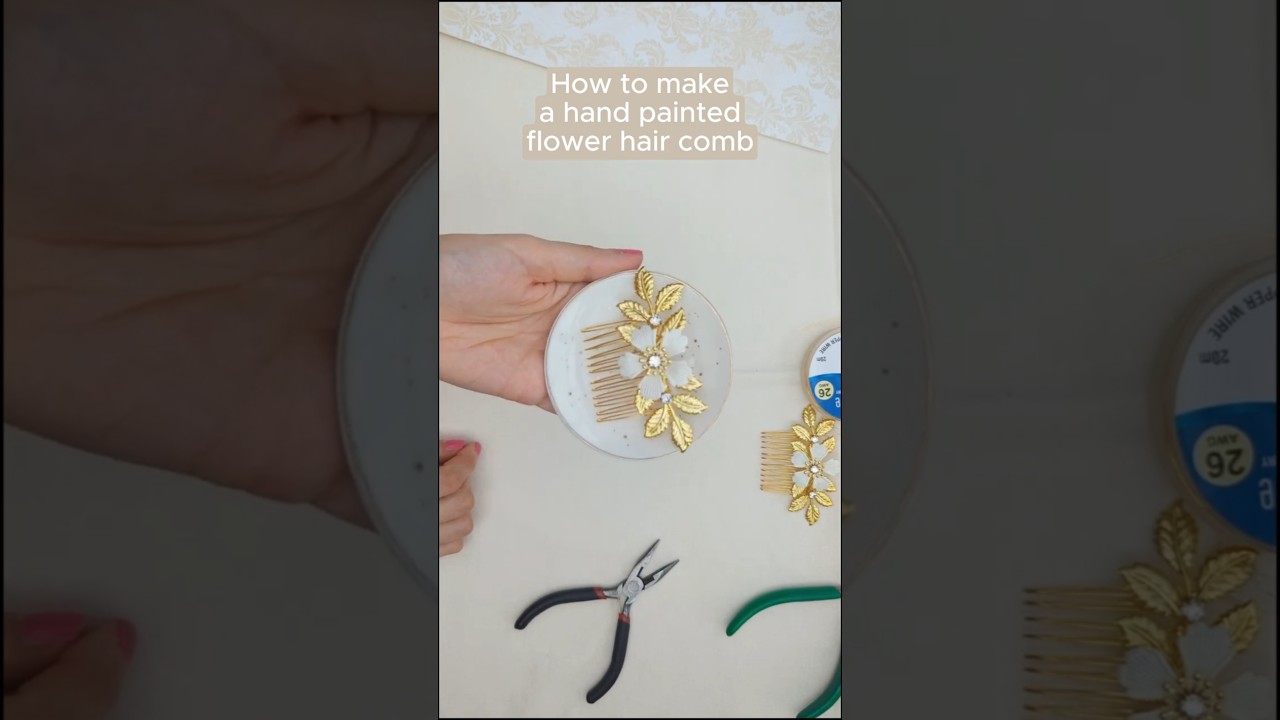 DIY Flower Hair Comb TUTORIAL | Wedding Hair Accessories | Easy Hair Piece #diywedding #craftideas