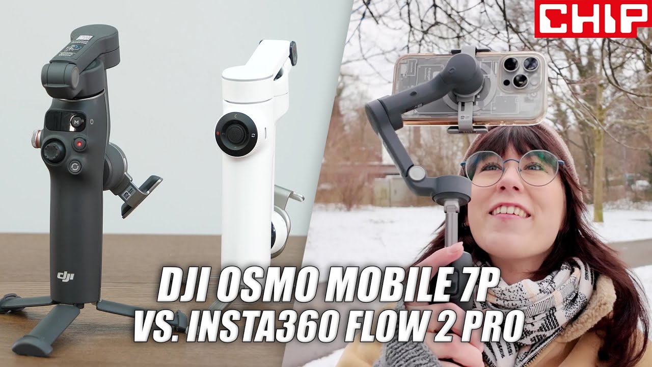 DJI Osmo Mobile 7P vs. Insta360 Flow 2 Pro:  Wer hält mit, wer zittert? | CHIP