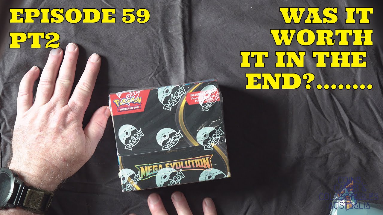 Ep 59 - Mega Evolution Pokemon - Booster Box Pt2 - How Good?! #CoinsCardsAndCollectablesAustralia