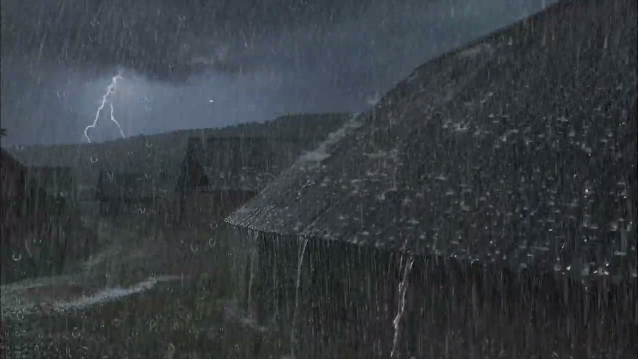 Rainy Evening Nature View 🌙🌧️ | No Ads Sleep Sounds