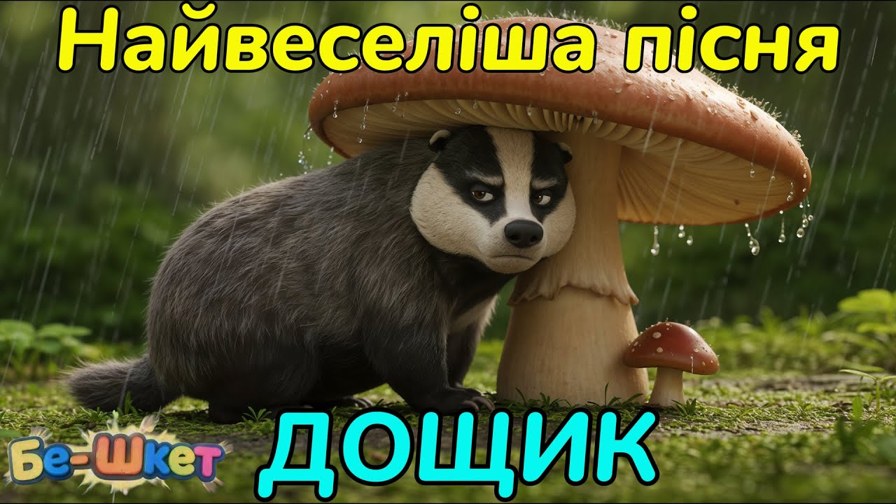 Дощик ☔ | Весела пісня для дітей від Бе-Шкет | Руханка та розваги під дощем