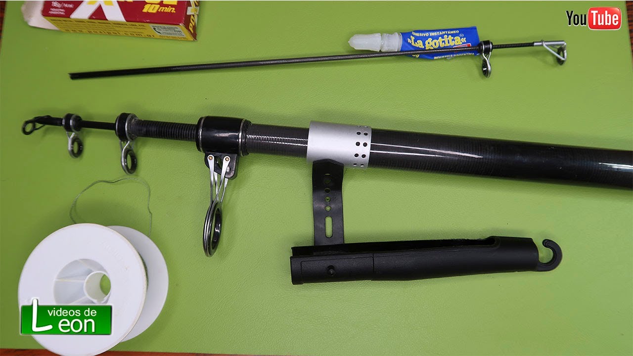 Como Reparar Caña de Pescar 🐟 Como Reparar Caña de Grafito quebrada
