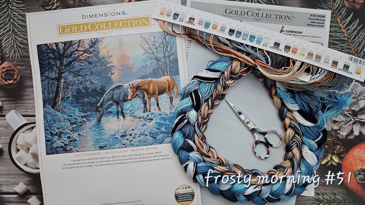 flosstube -stitch with me : frosty morning #51