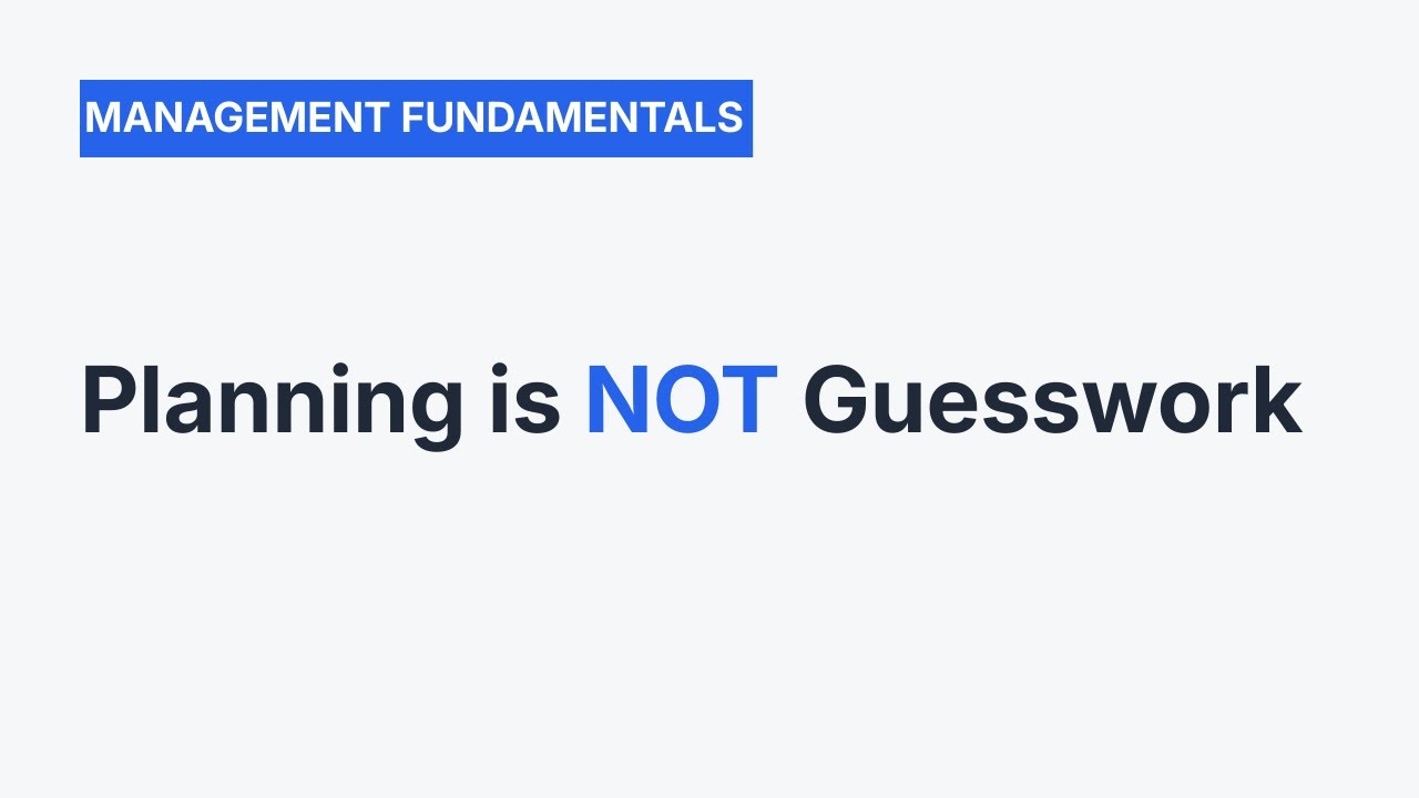 Planning in Management | What Planning Really Is