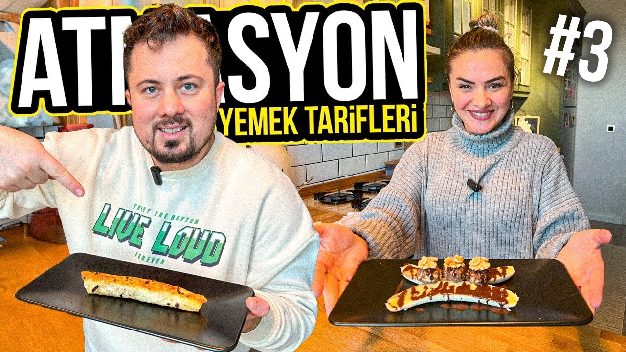 RASTGELE ÜRÜNLER İLE YEMEK YAPMA KAPIŞMASI! Atmasyon Tarifler #3