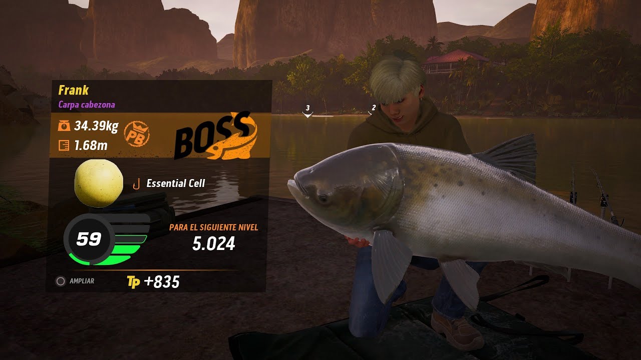 The Catch: Carp & Coarse Lago Pearl  Boss fish  FRANK  (Carpa cabezona    34,39  Kg. 1,68 m. ).