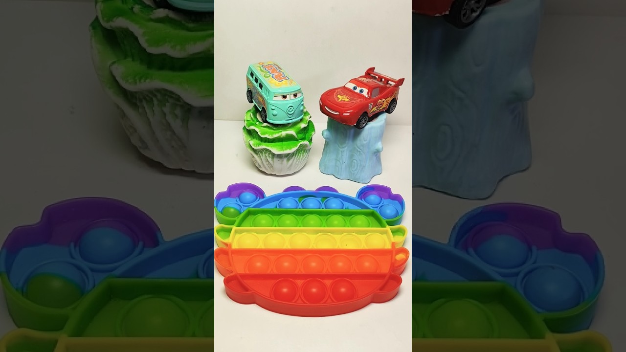 Oddly Satisfying Lightning McQueen vs Filmore Pixar 🚗💨💨😍