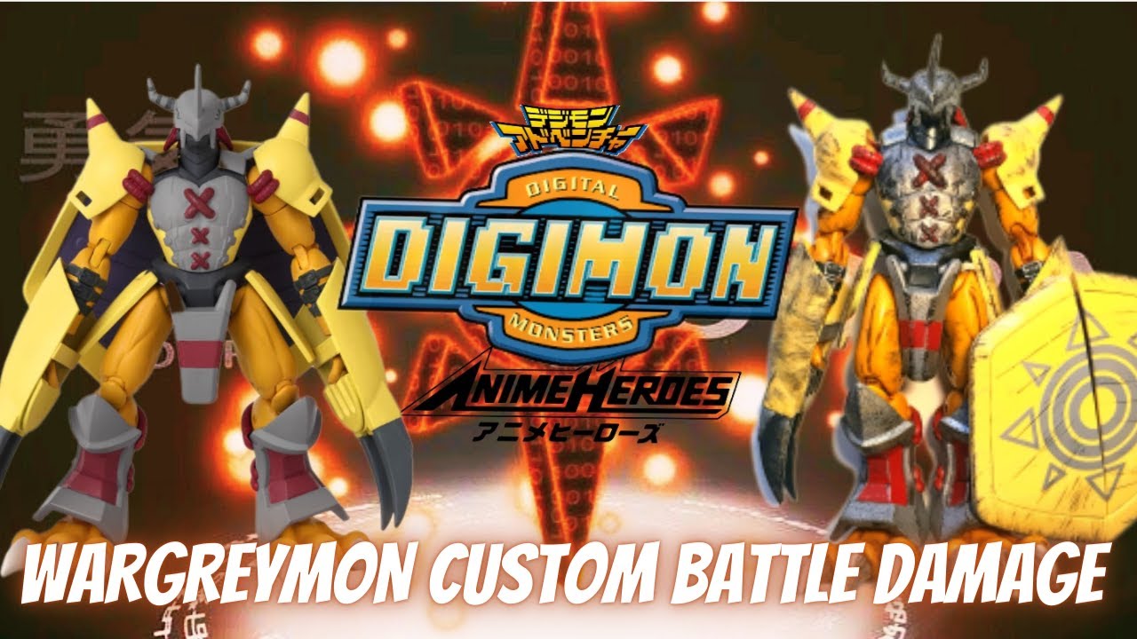 WARGREYMON CUSTOM BATTLE DAMAGE | ANIME HEROES | DIGIMON | REPAINT.