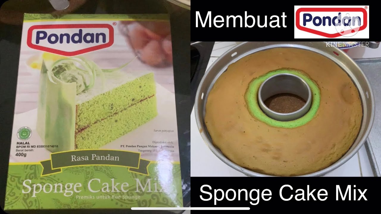 Cara Mudah & Praktis Membuat Pondan Sponge Cake Mix Rasa Pandan Enak dan Lembut || Anti Gagal