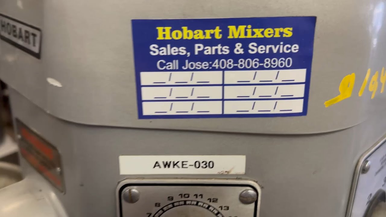 Hobart 10qts service Maintenance