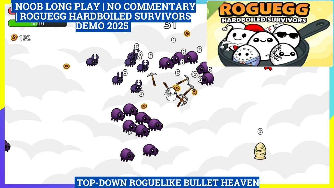 Roguegg Hardboiled Survivors Demo 2025 top-down roguelike bullet heaven