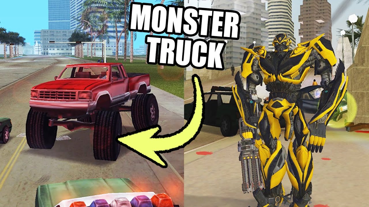 GTA Vice City Best Mods 15 Transformers, Monster Truck, Weapons, Unlimited Health, Shamal Plane