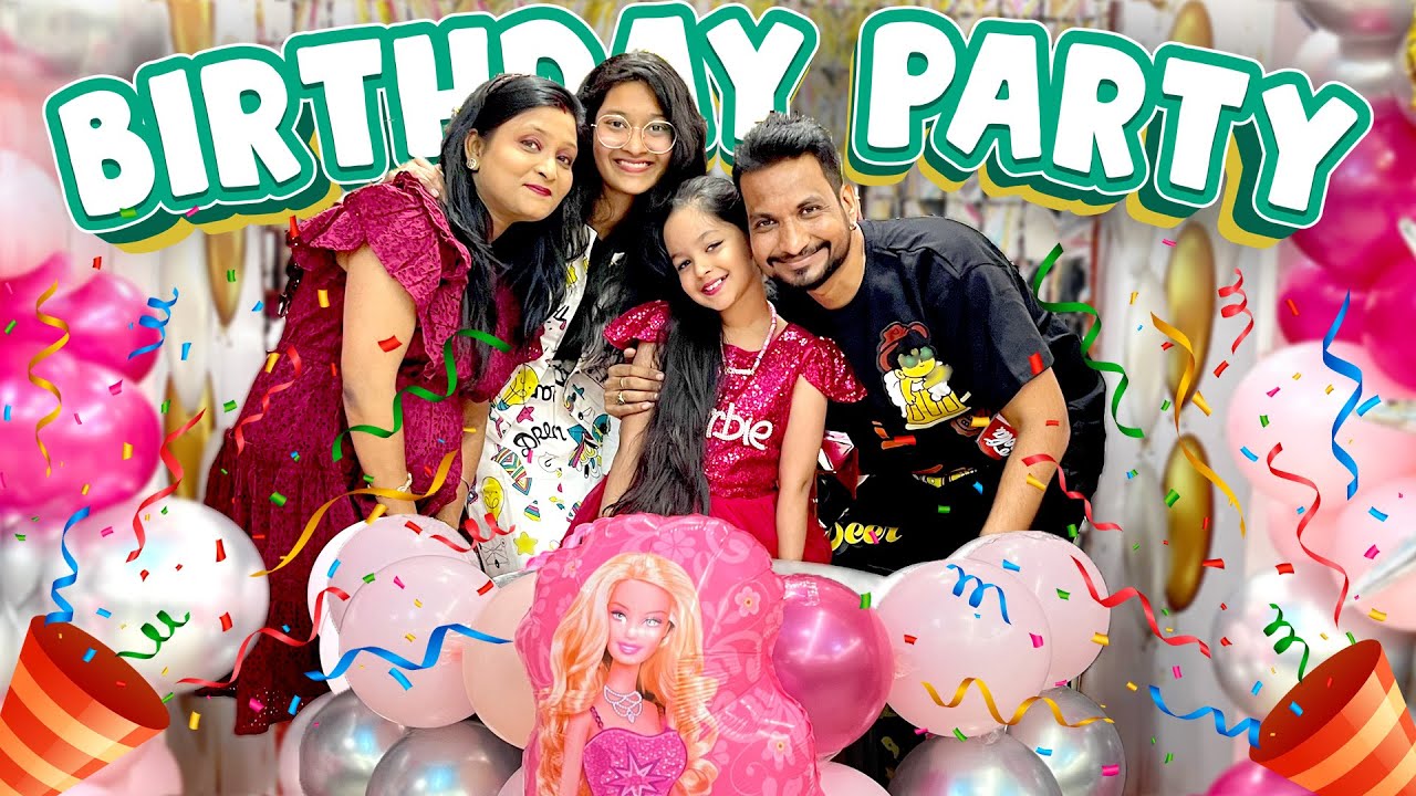 BIRTHDAY PARTY 🤩| Dhwani Birthday Celebration with Family 🥳 | Gaming Zone | Cute Sisters