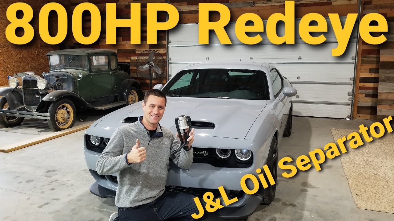 Keeping 800HP CLEAN With J&L Oil Separator Dodge Challenger Redeye Oil Catch Can Install