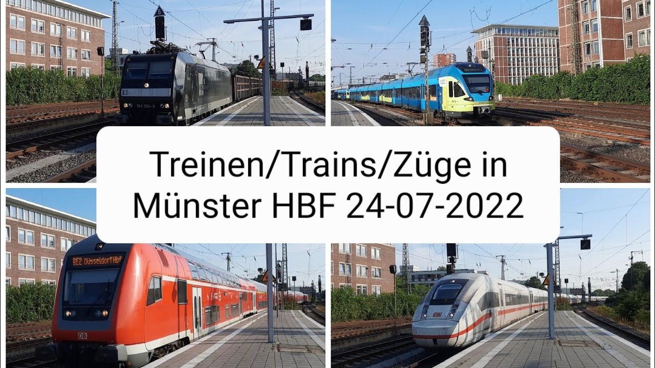Treinen/Trains/Züge in Münster HBF 24-07-2022