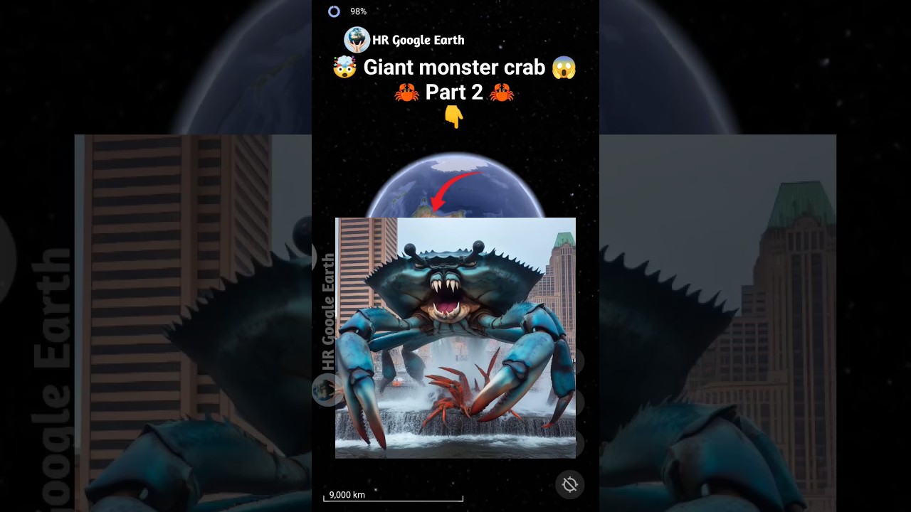 Giant monster crab 🦀😱🤯 on google maps and google earth 🌎 #shots #hrgoogleearth