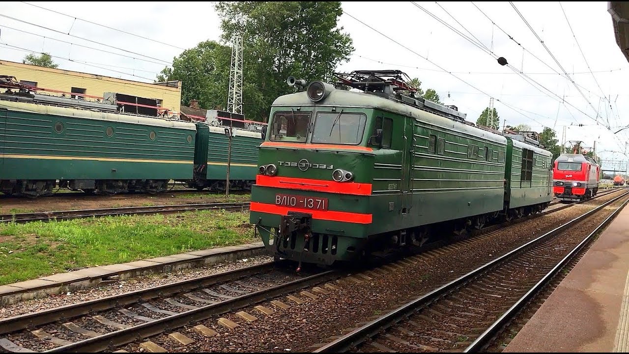 RZD Russian 'VL-10' 2-unit 6,100HP DC locomotive parked at Tver station,Russia