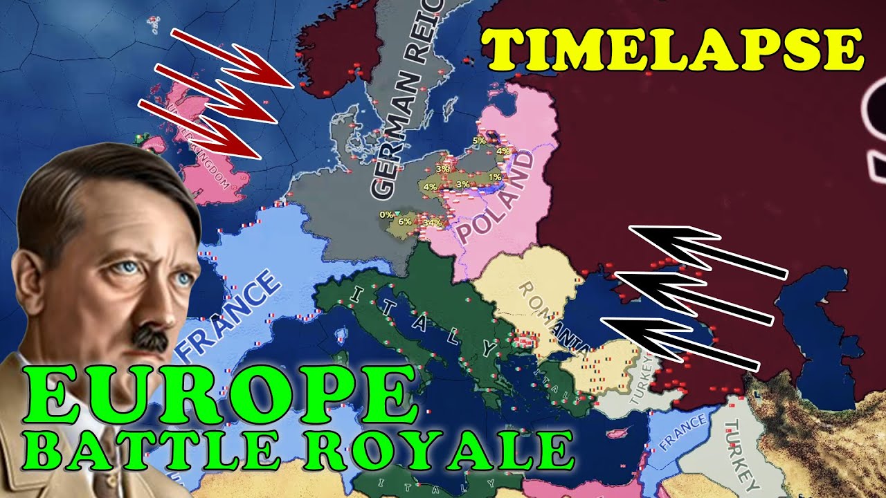 Europe Battle Royale in WWII-HOI4 Timelapse