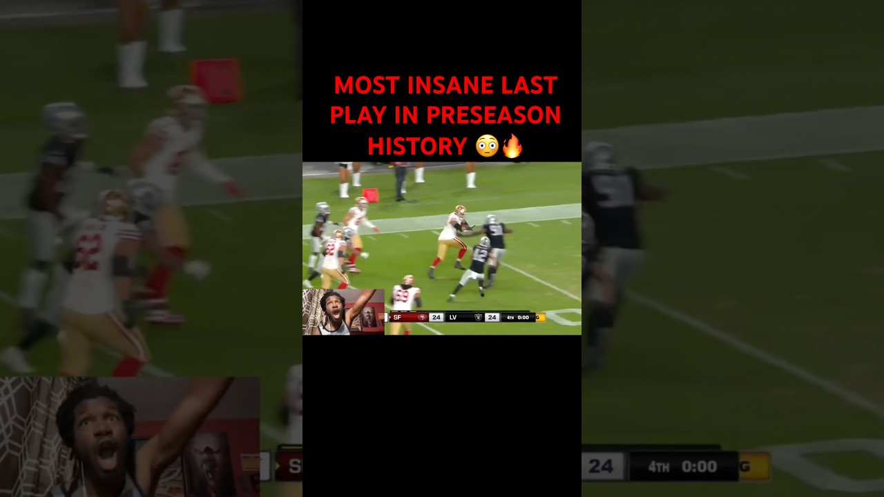 MOST INSANE LAST PLAY IN PRESEASON HISTORY 😳🔥 #sanfrancisco49ers #49ers #49ersnation