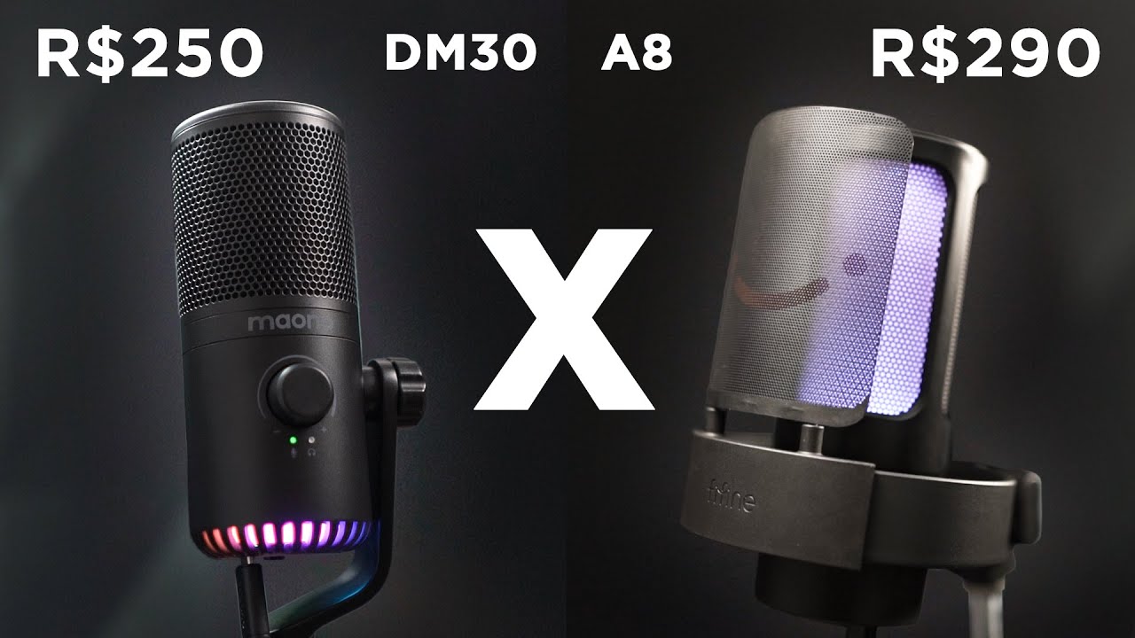 Fifine AMPLIGAME A8 vs Maono DM30 - Qual microfone é melhor?