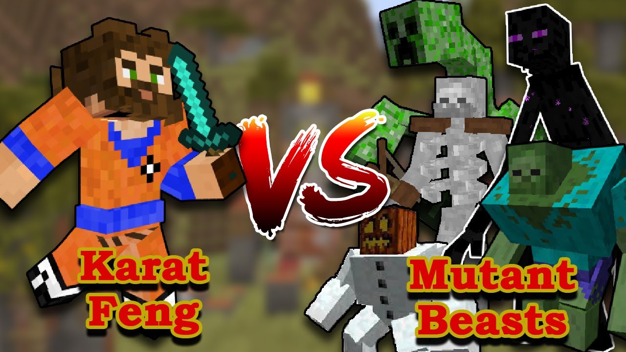 ME VS Mutant Beasts Monsters | Player VS Minecraft Mobs battle