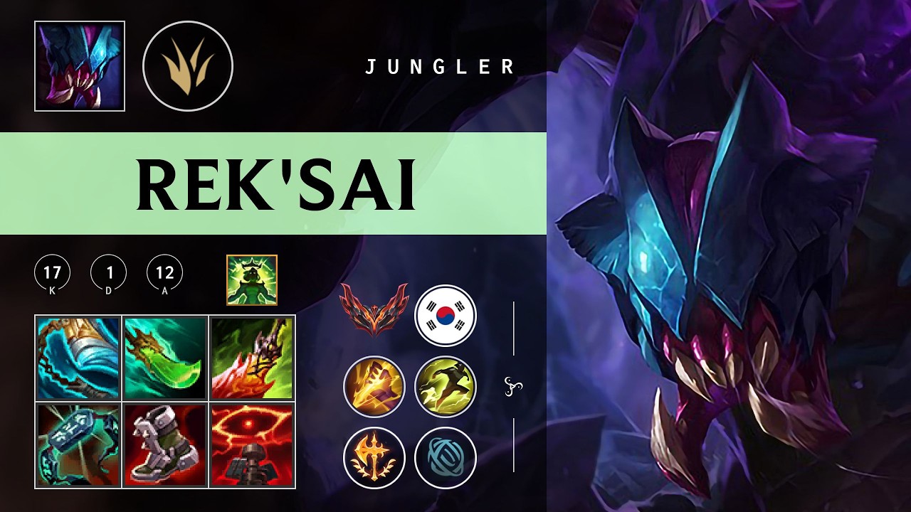 Rek'Sai Jungle vs Hecarim - KR Grandmaster Patch 26.05