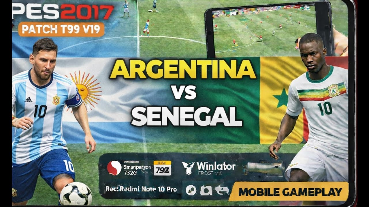 Argentina vs Senegal | Champions Clash Simulation | PES 2017