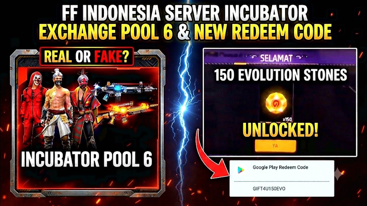 Ff Indonesia Server Incubator Bundle Exchange Update & New reedem code today🔥