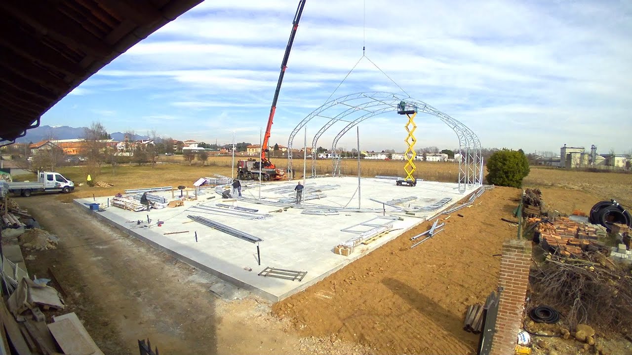 Costruzione campo da padel coperto (2020) - Santo Stefano SPA Relais Sandigliano (Biella)