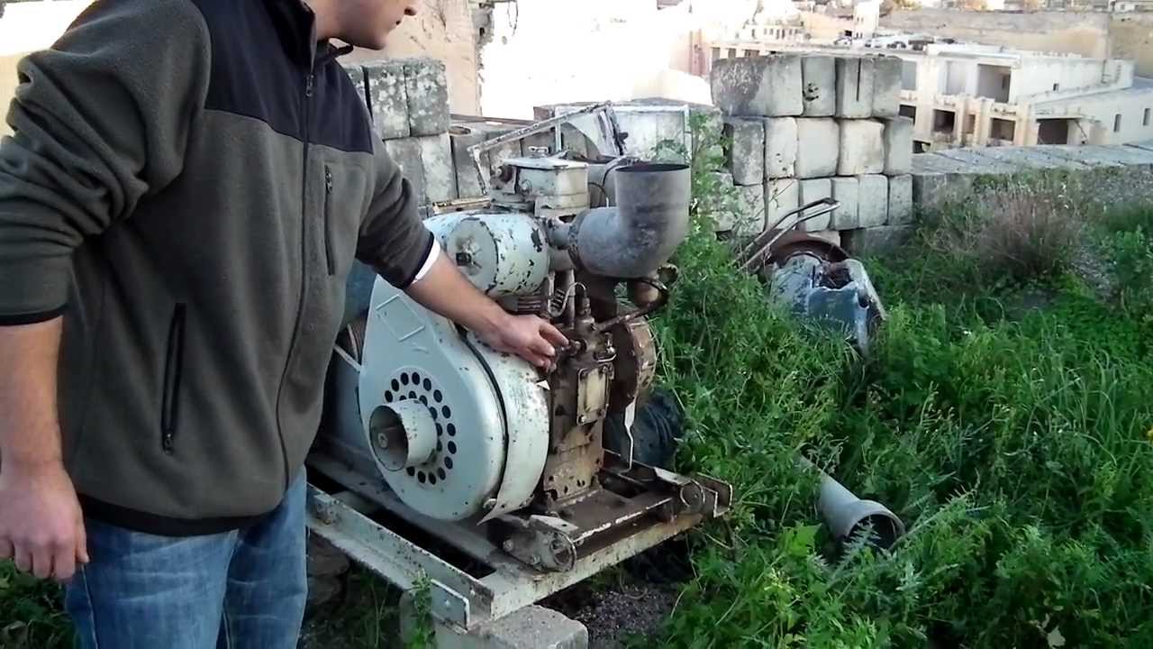 Petter PH1 powering an A.C.E. winch - Cold start